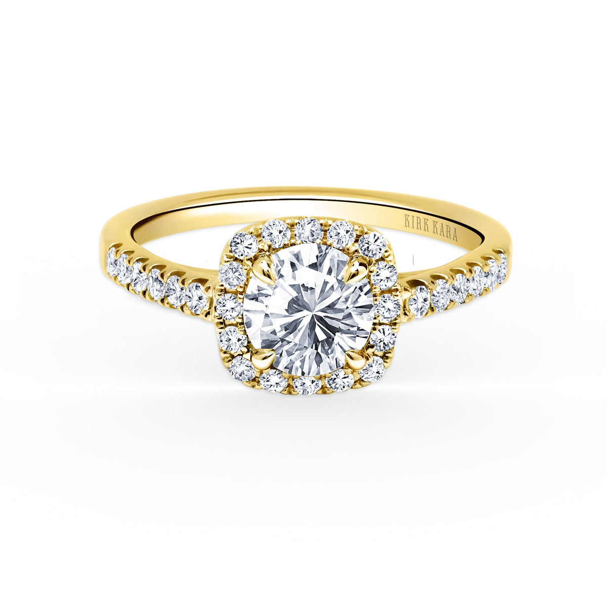 Classic Delicate Prong Set Halo Diamond Engagement Ring