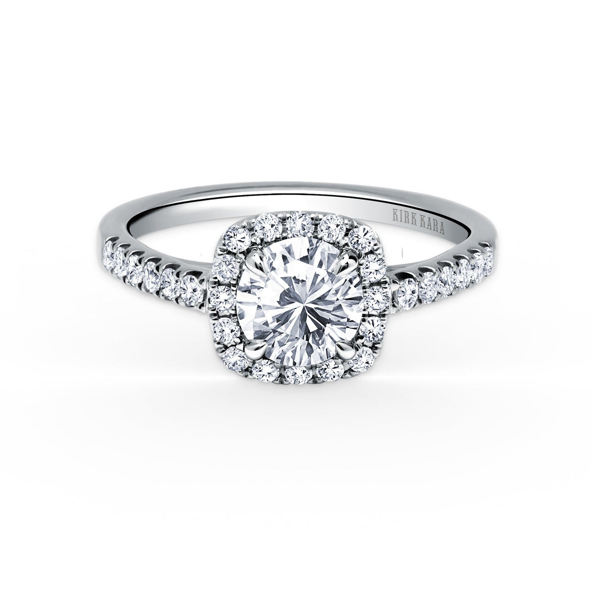 Classic Delicate Prong Set Halo Diamond Engagement Ring