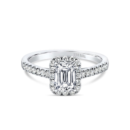 Classic Delicate Prong Set Halo Diamond Engagement Ring