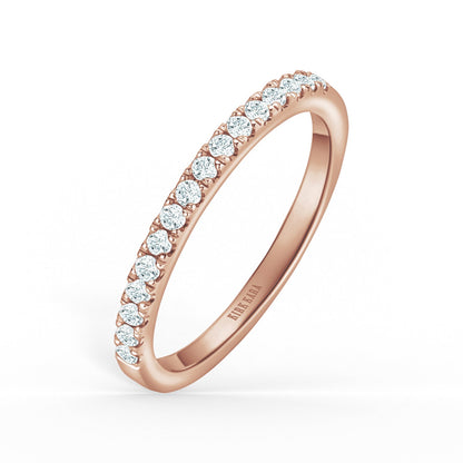 Classic Delicate Prong Set Diamond Wedding Band