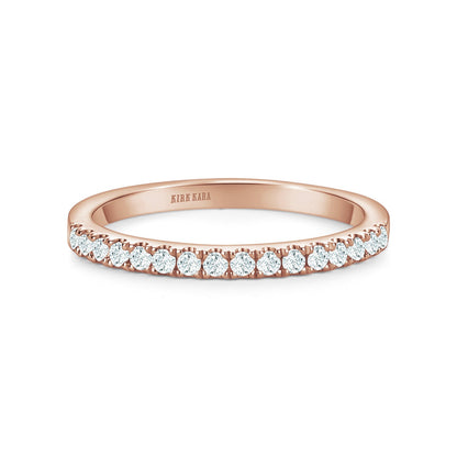 Classic Delicate Prong Set Diamond Wedding Band
