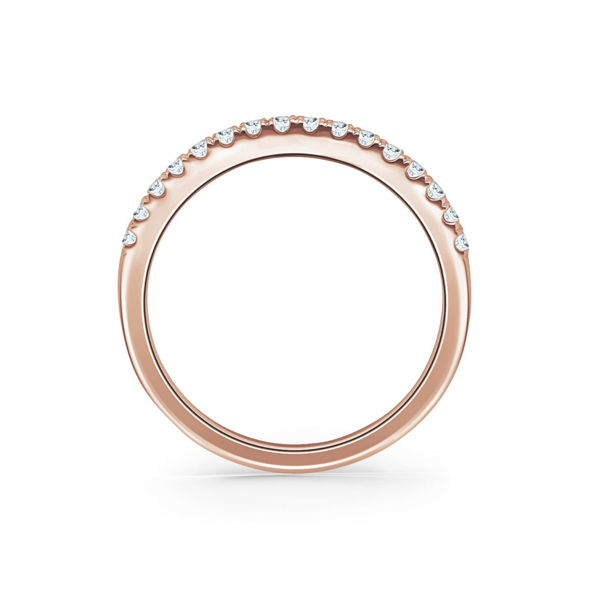 Classic Delicate Prong Set Diamond Wedding Band