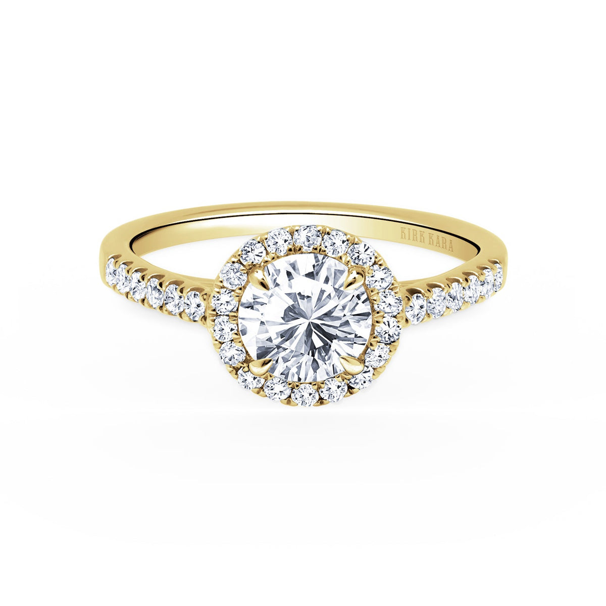 Modern Halo Diamond Engagement Ring