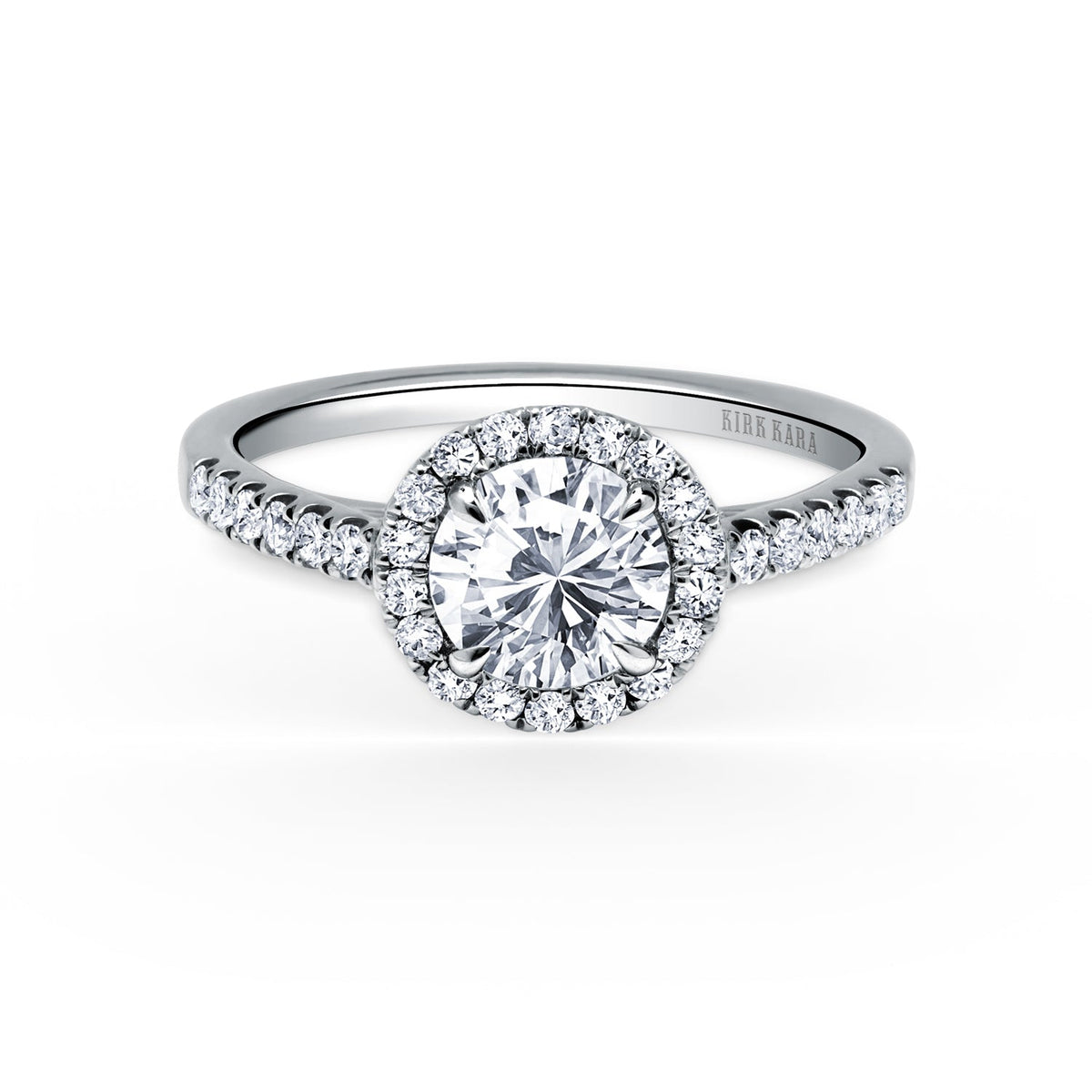Modern Halo Diamond Engagement Ring
