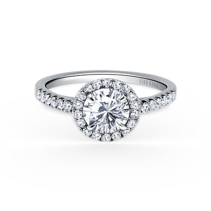 Modern Halo Diamond Engagement Ring