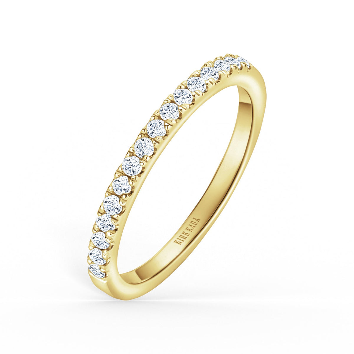 Classic Delicate Prong Set Diamond Wedding Band