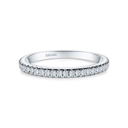 Thin Delicate Prong Set Diamond Wedding Band
