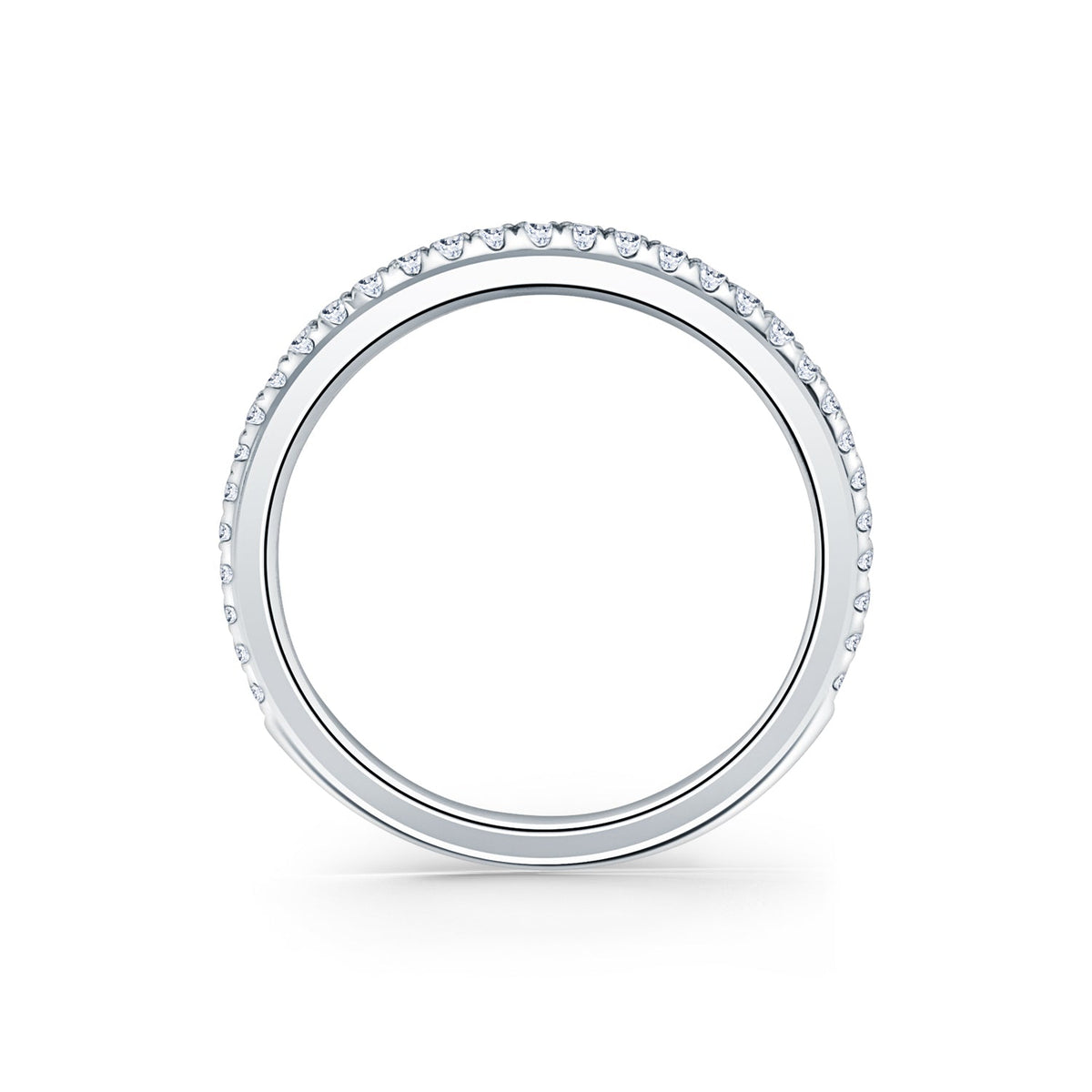 Thin Delicate Prong Set Diamond Wedding Band