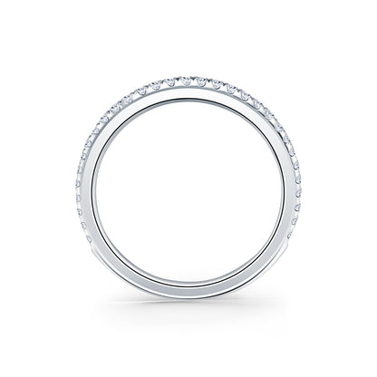 Thin Delicate Prong Set Diamond Wedding Band