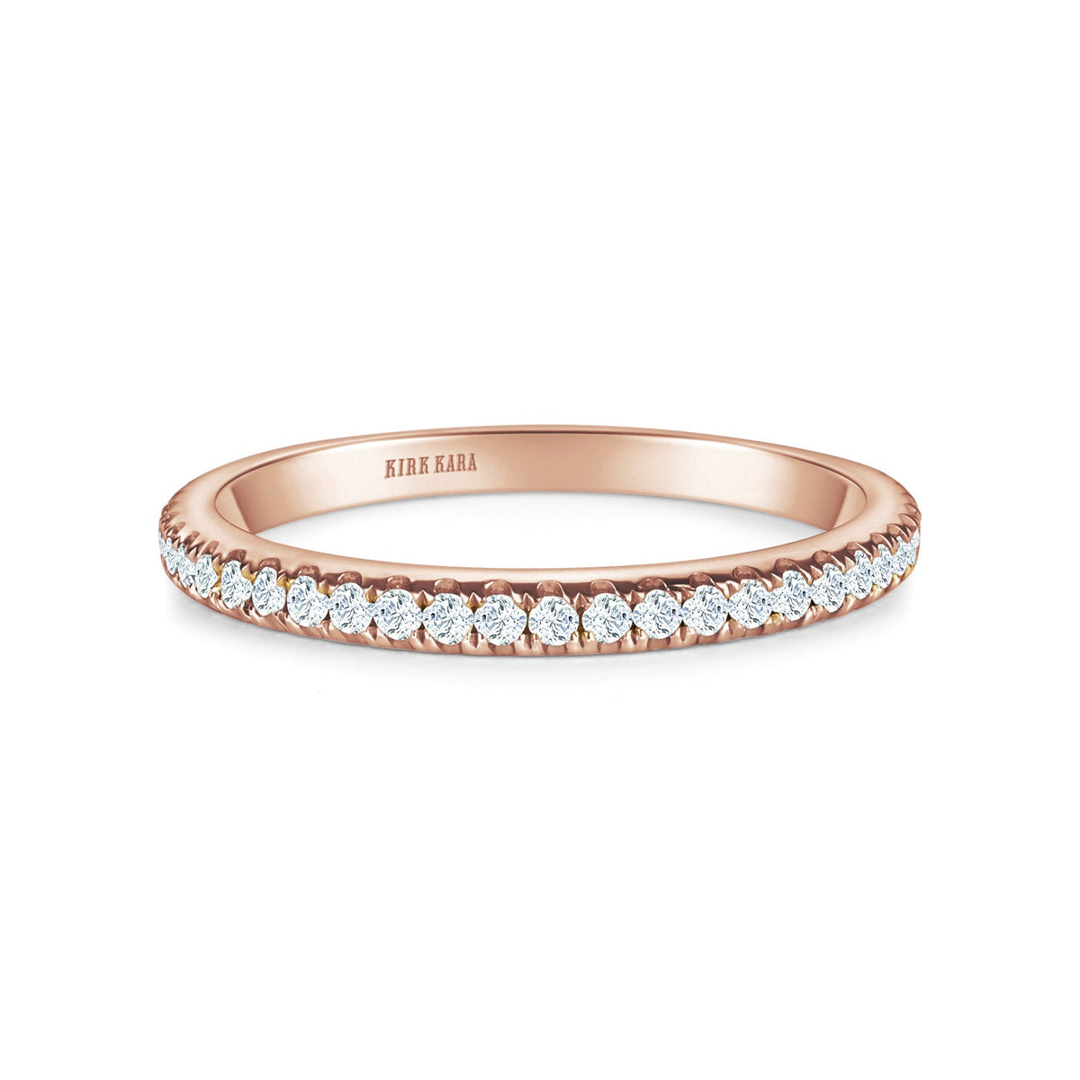 Thin Delicate Prong Set Diamond Wedding Band