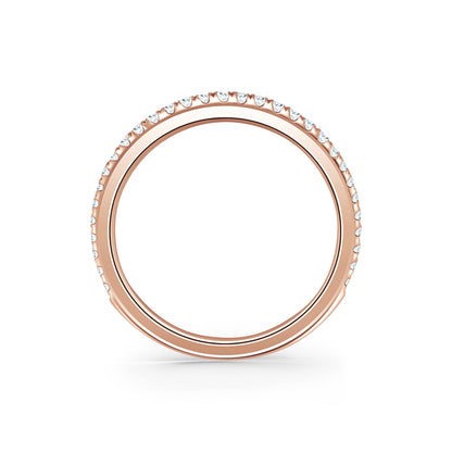 Thin Delicate Prong Set Diamond Wedding Band