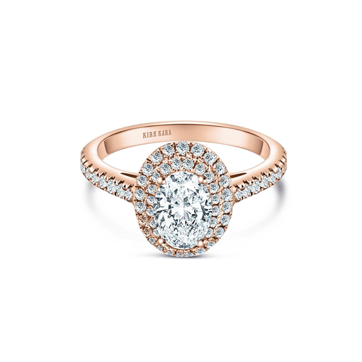 Classic Delicate Prong Set Double Halo Diamond Engagement Ring