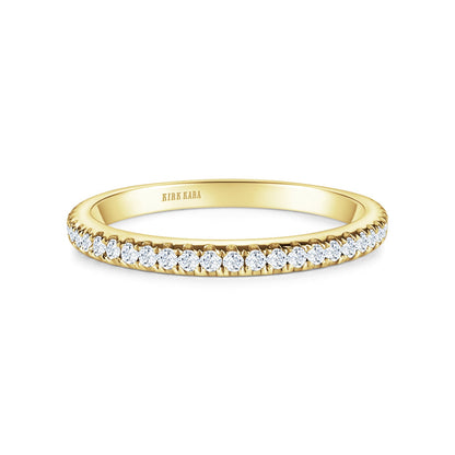 Thin Delicate Prong Set Diamond Wedding Band