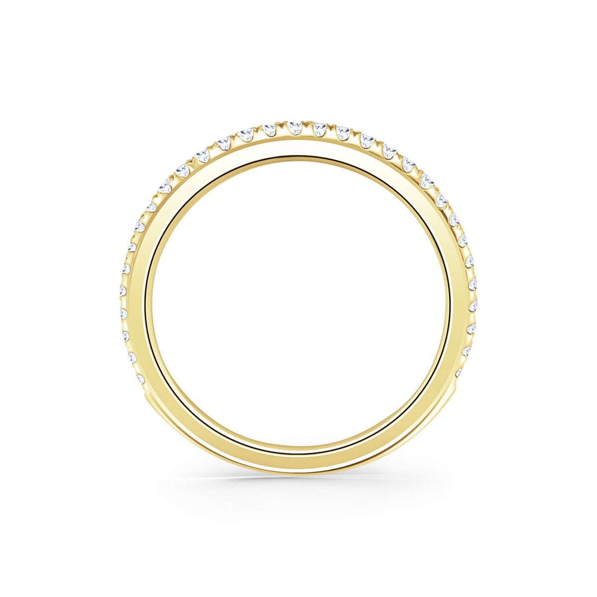 Thin Delicate Prong Set Diamond Wedding Band