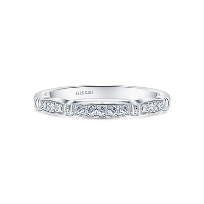 Traditional Pavé Diamond Wedding Band