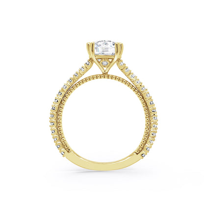 Beaded Timeless Diamond Engagement Ring