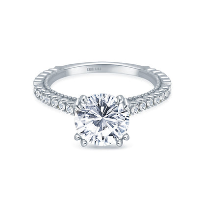 Beaded Timeless Diamond Engagement Ring