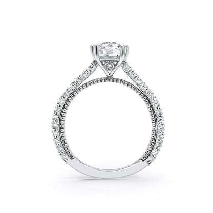 Beaded Timeless Diamond Engagement Ring