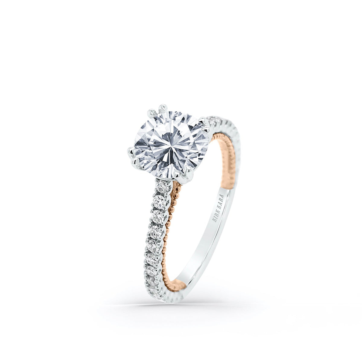 Beaded Timeless Diamond Engagement Ring