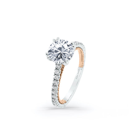 Beaded Timeless Diamond Engagement Ring