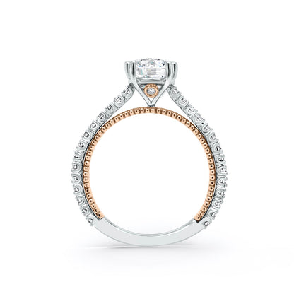 Beaded Timeless Diamond Engagement Ring