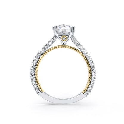 Beaded Timeless Diamond Engagement Ring