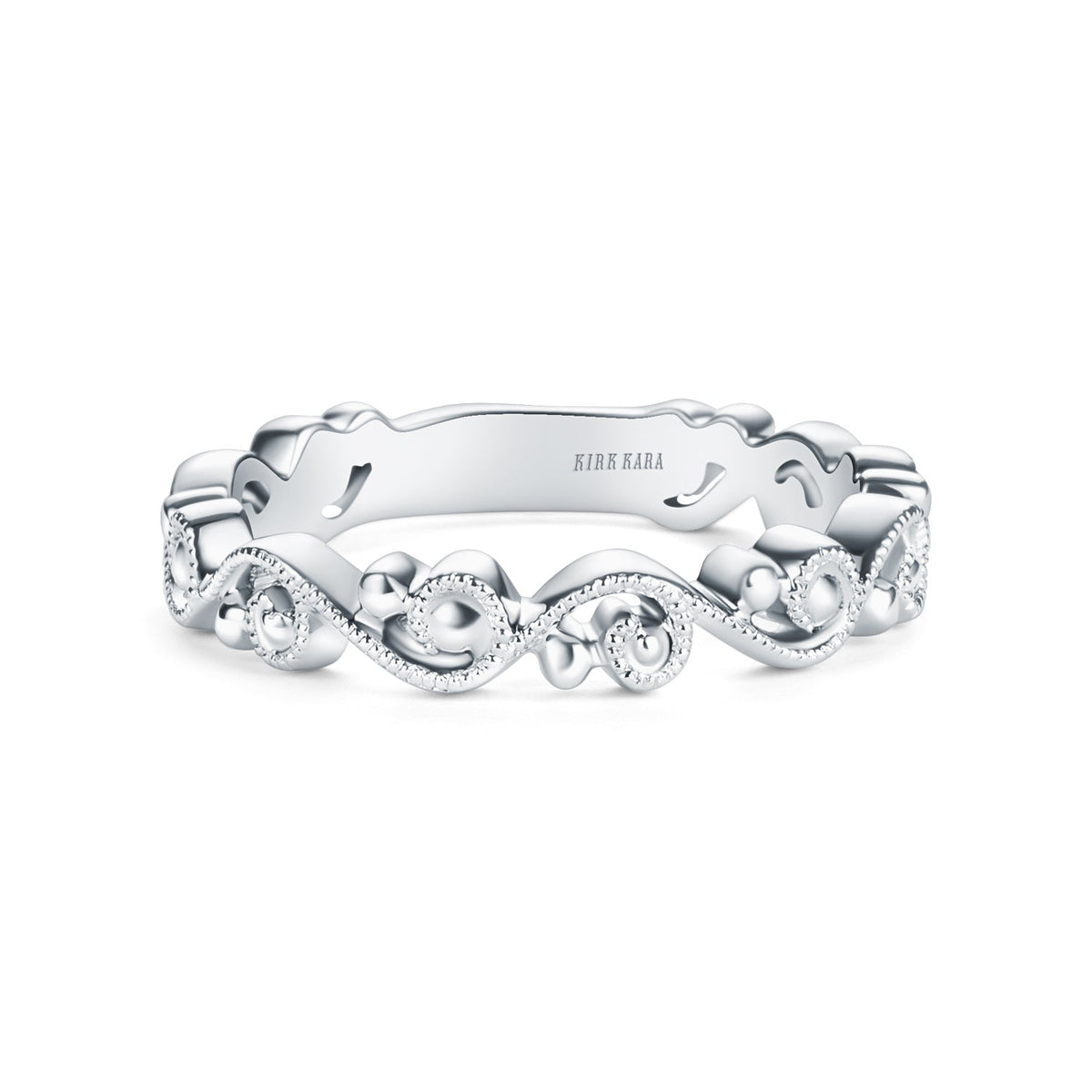 Delicate Stackable Lace Metal Wedding Band