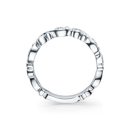 Delicate Lace Diamond Romantic Wedding Band