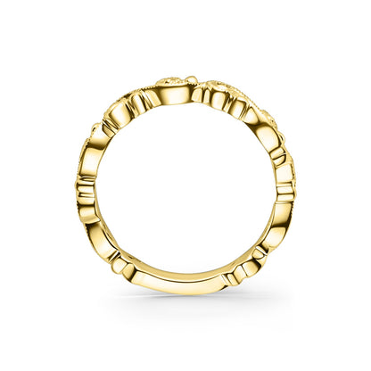 Delicate Lace Diamond Romantic Wedding Band