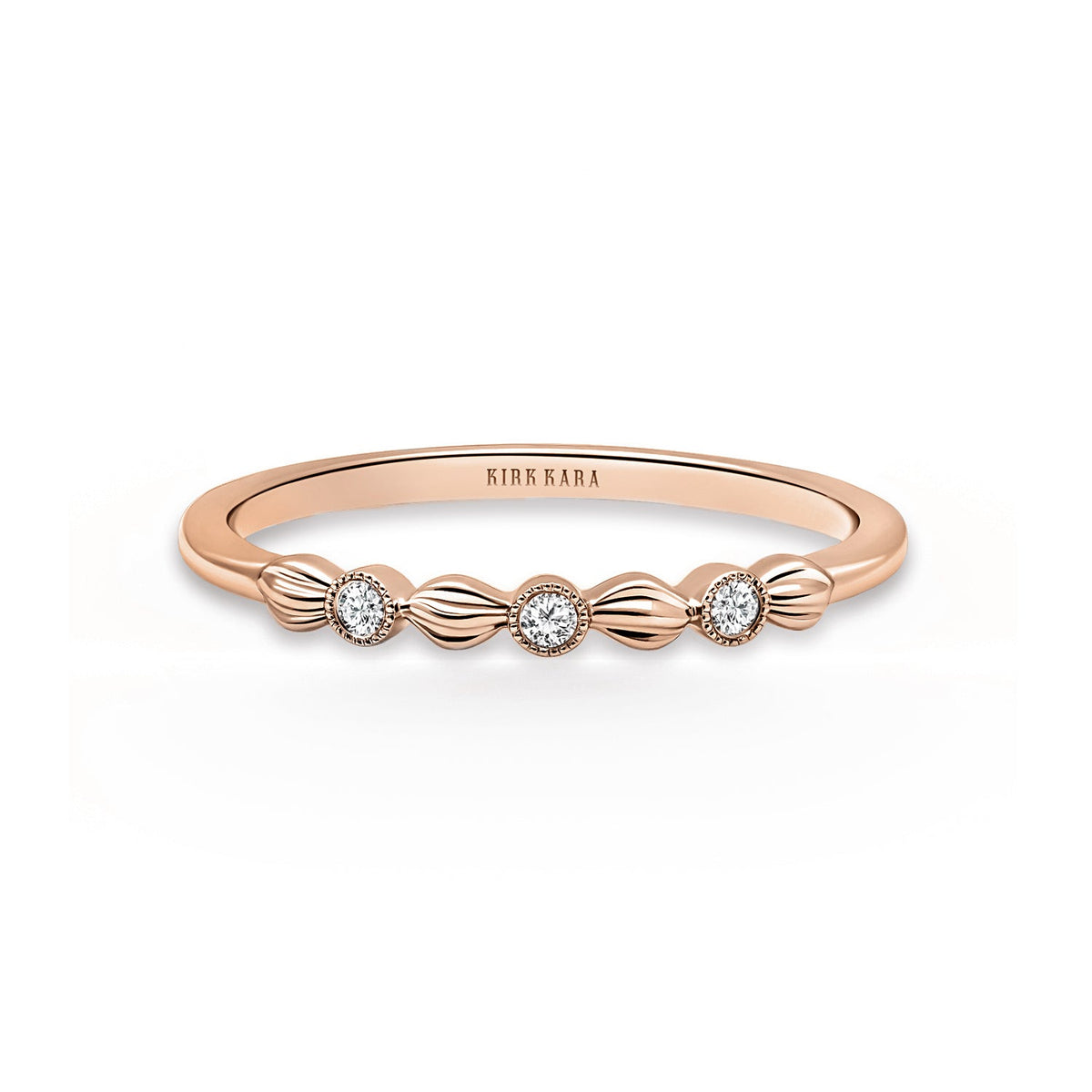 Petite Floral Diamond Wedding Band