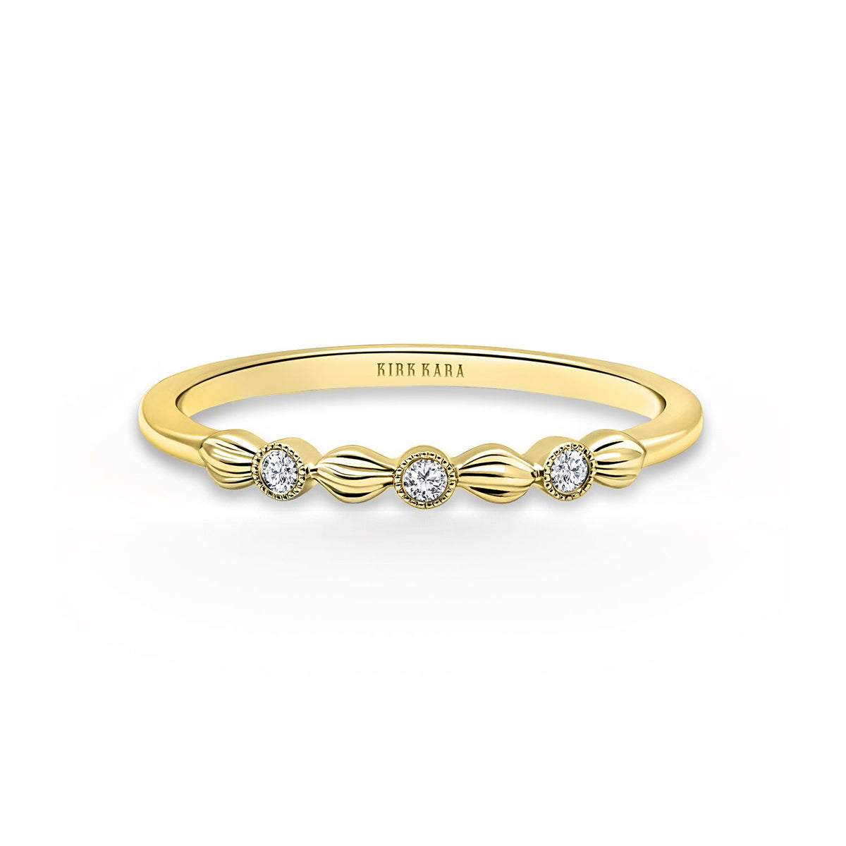 Petite Floral Diamond Wedding Band