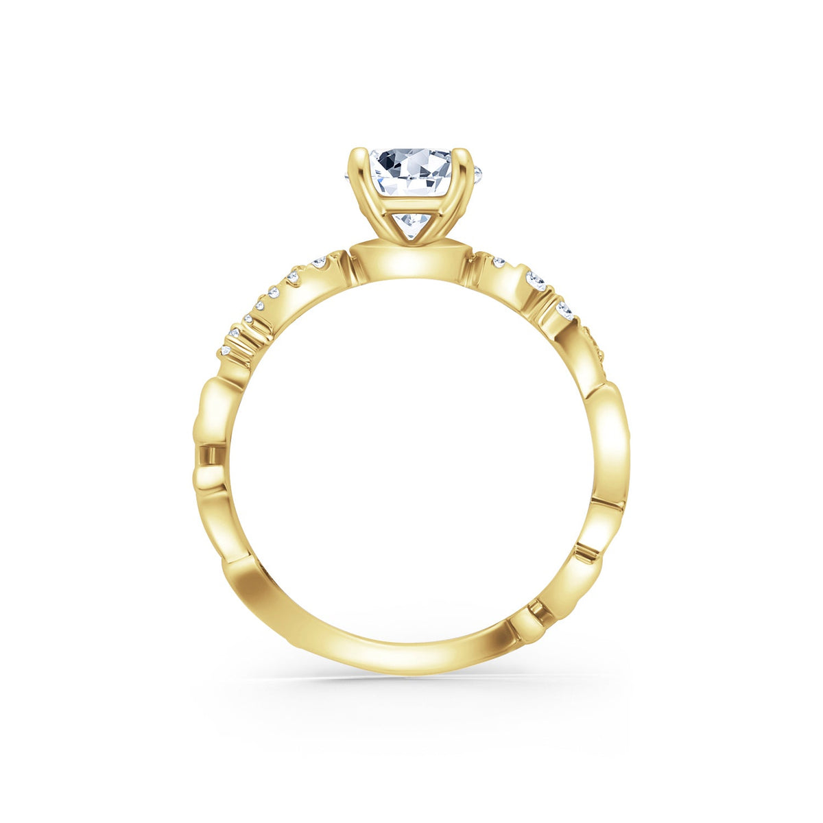 Artisan Crown Diamond Engagement Ring