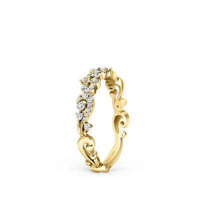 Artisan Crown Diamond Wedding Band