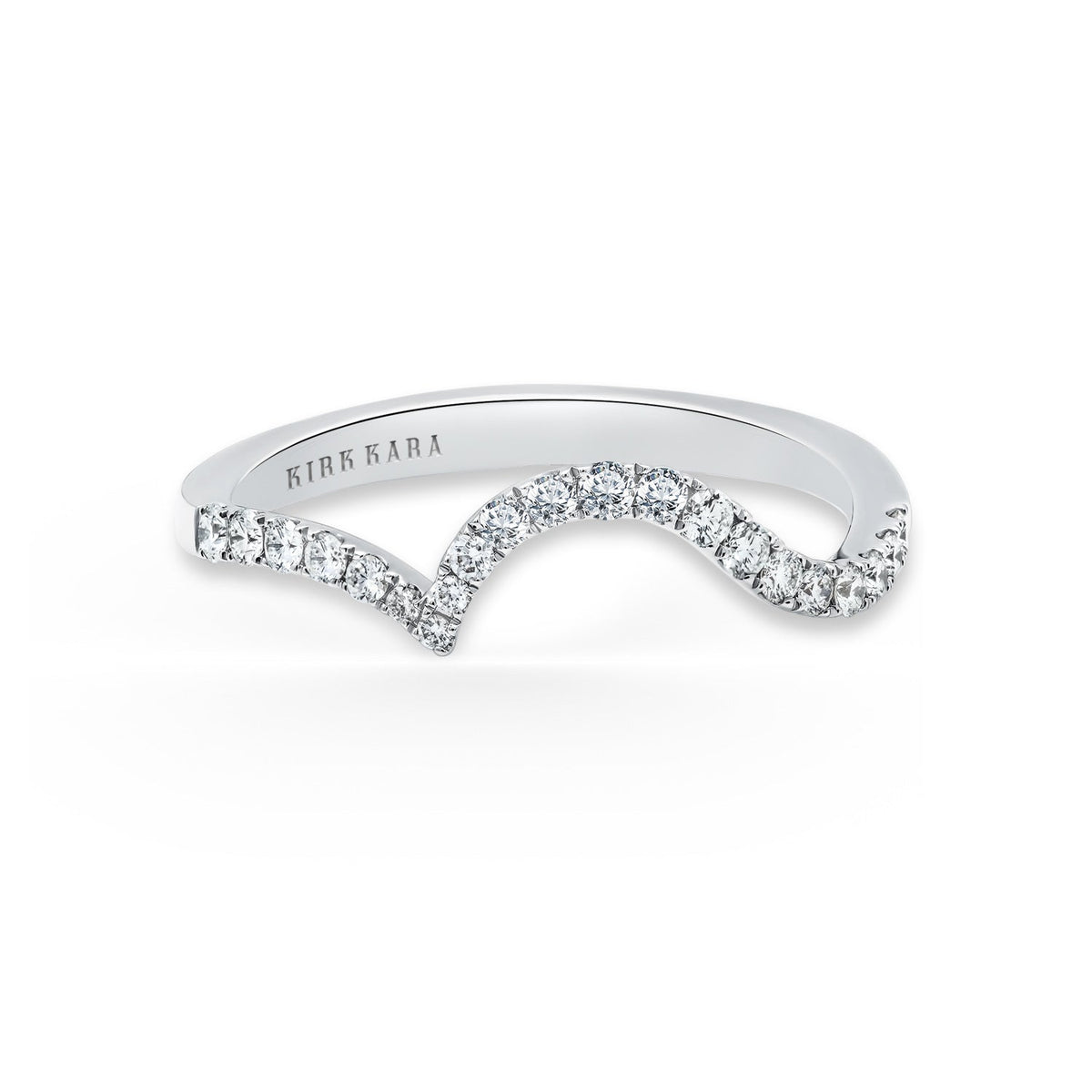 Contoured Bypass Diamond Wedding Band