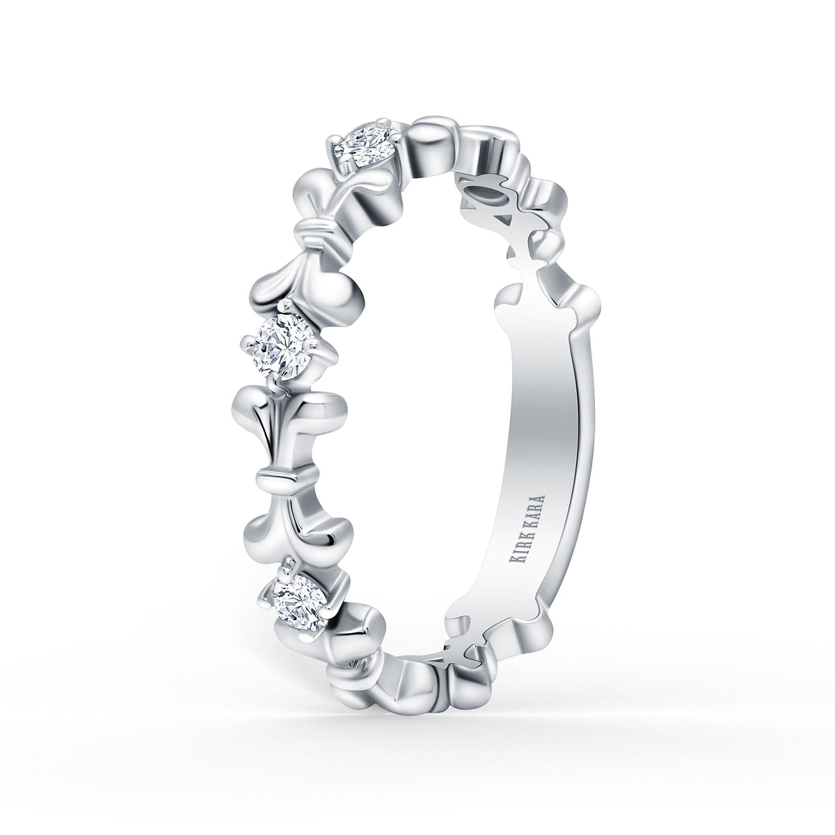 Fancy Bow Diamond Accent Wedding Band