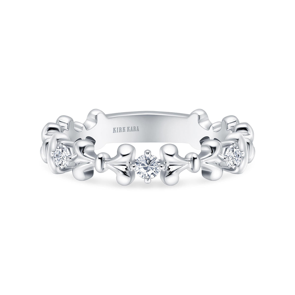 Fancy Bow Diamond Accent Wedding Band