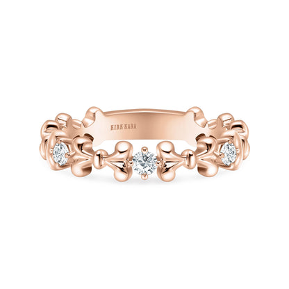 Fancy Bow Diamond Accent Wedding Band
