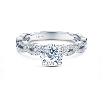 Twisted Prong Set Diamond Engagement Ring