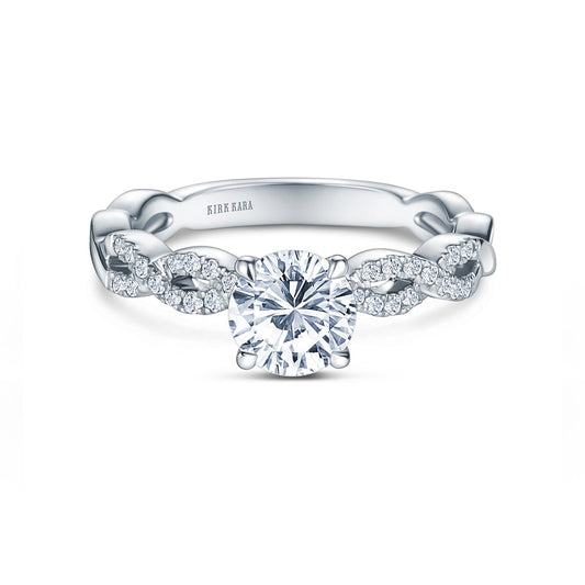 Twisted Prong Set Diamond Engagement Ring
