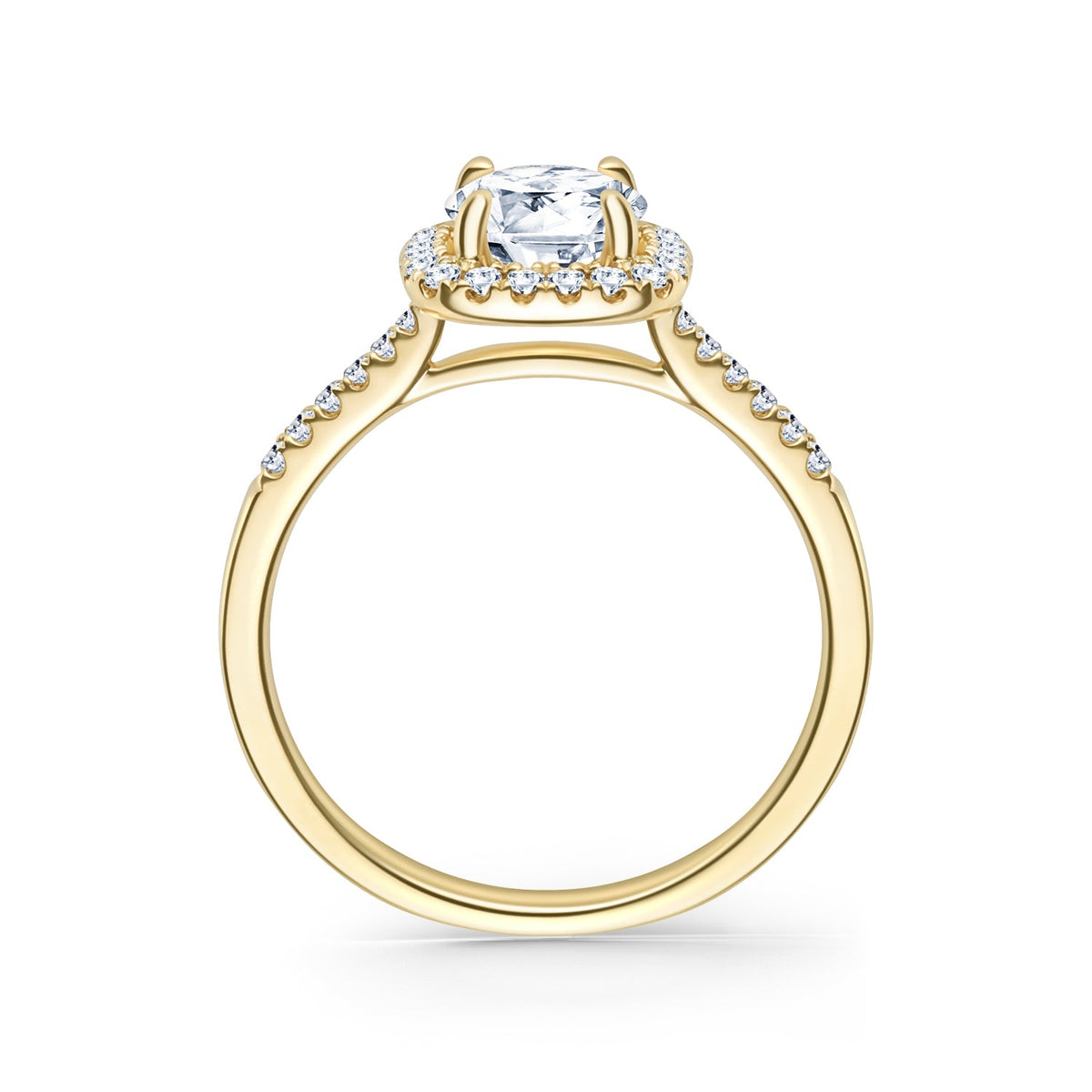 Classic Halo Diamond Engagement Ring