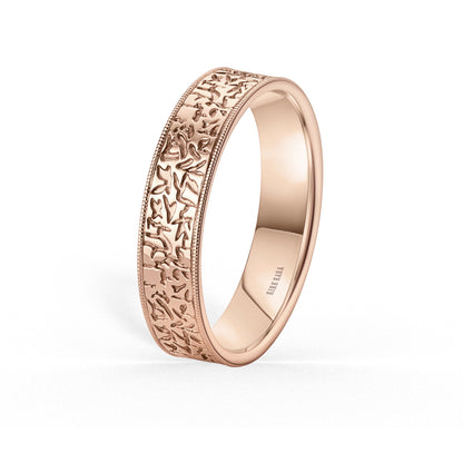 Nugget Engraved Wedding Band, 5mm