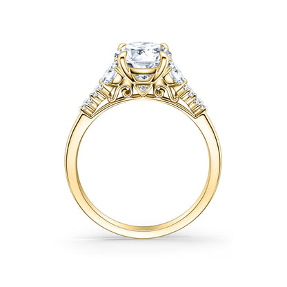Marquise Diamond Cathedral Engagement Ring