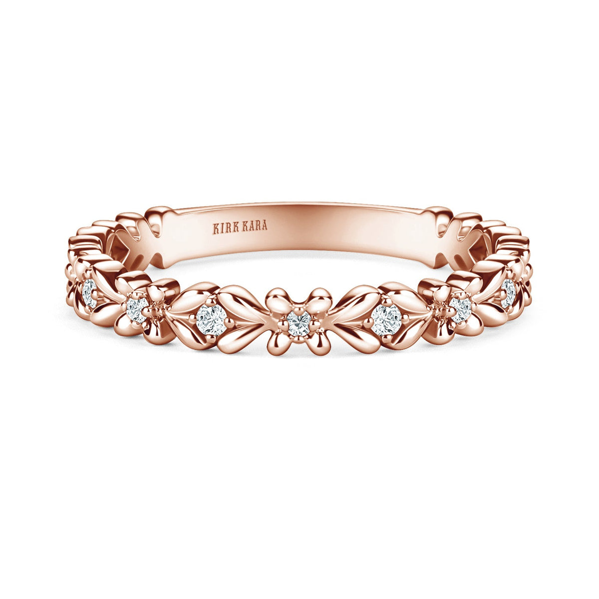 Floral Inspired Diamond Wedding Band