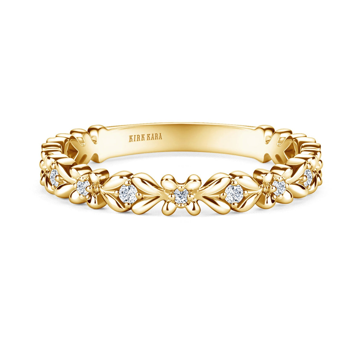 Floral Inspired Diamond Wedding Band