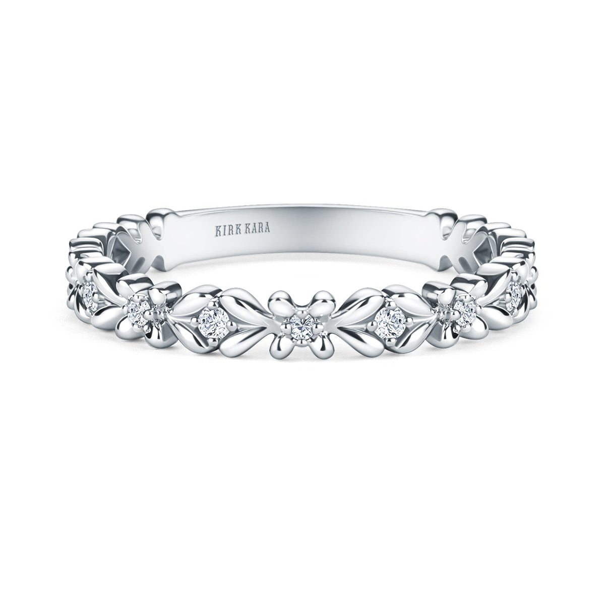 Floral Inspired Diamond Wedding Band