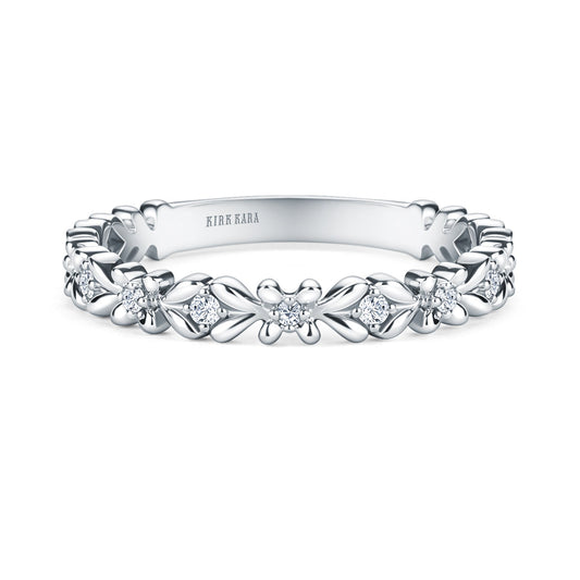 Floral Inspired Diamond Wedding Band