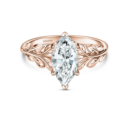Floral Leaf Inspired Classic Engagement Ring