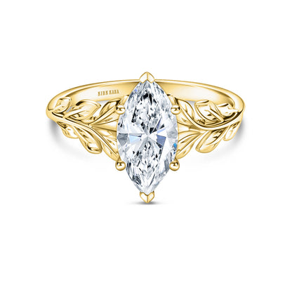 Floral Leaf Inspired Classic Engagement Ring