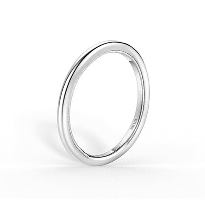 Classic Milgrain High Polish Wedding Band