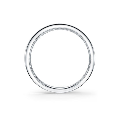 Classic Milgrain High Polish Wedding Band